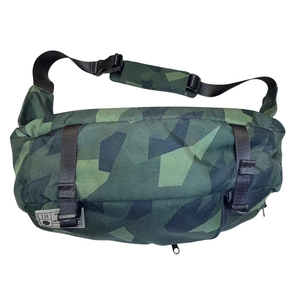 HEX Ranger DSLR Camera Hip Bag Green Camo Cordura Nylon Geometric Tactical